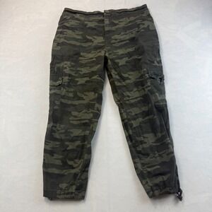 Social Standard by Sanctuary Cargo Pants Womens XL Green Camo Utility Military